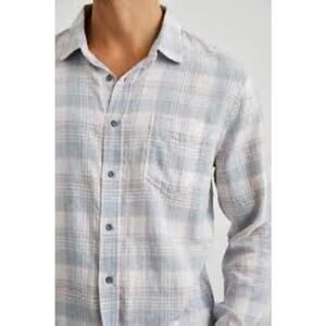 Rails Men’s Wyatt Flannel Shirt Blue White Gray Size 2XL